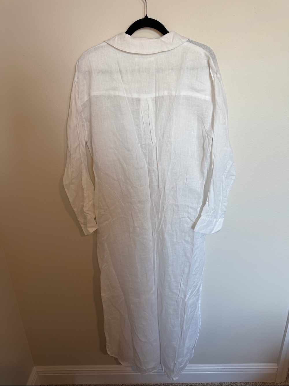 L*Space White Linen V-Neck Capistrano Tunic Cover-Up M/L - Picture 6 of 6